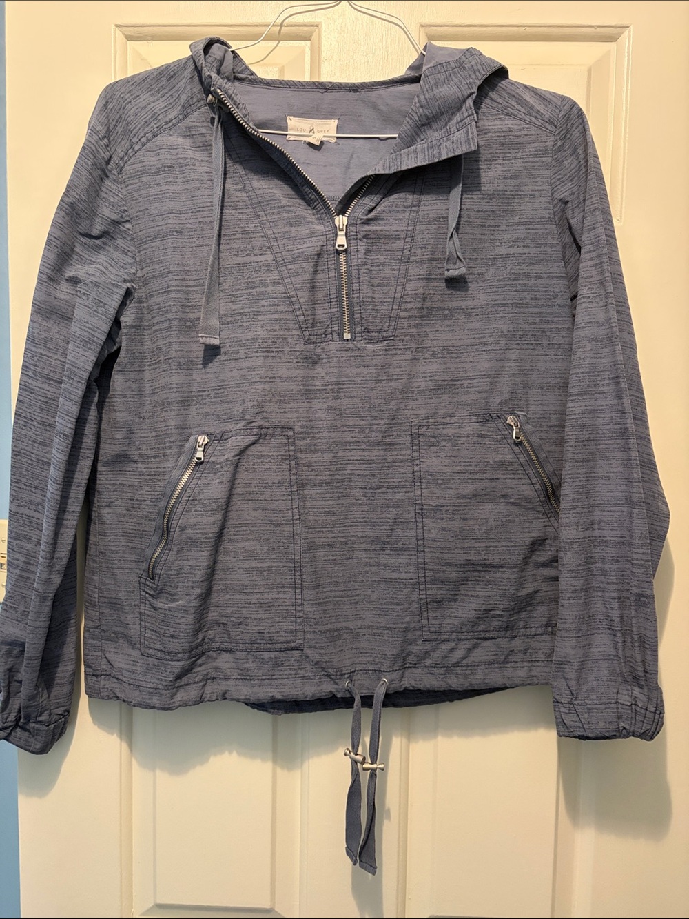Lou & Grey Light Blue Pullover Hoodie Jacket